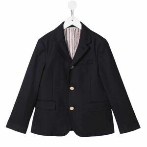 Thom Browne Classic Sport Coat Kids 10 Tailored Navy Blue Jacket Academic Blazer
